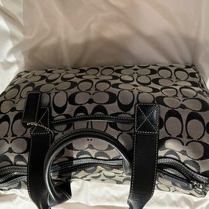 Coach Rowan Satchel in signature canvas handbag